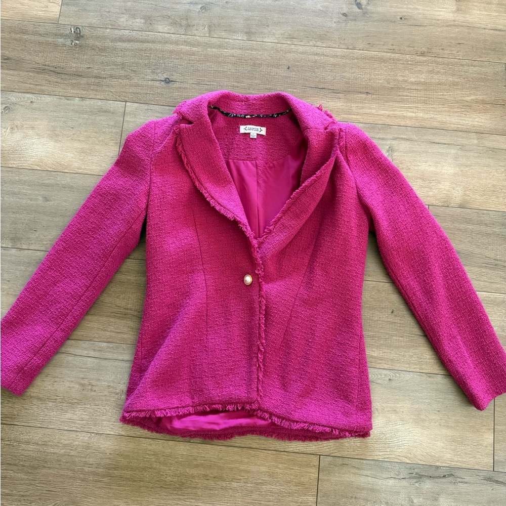 Nanette Lepore Fuchsia Textured Jacket